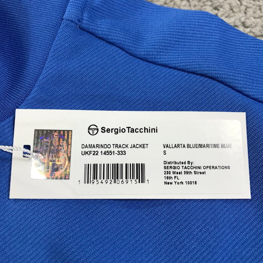 Damarindo Jacket Sergio Tacchini size S Small, Vallarta Blue NEW w/ TAGS UNWORN - Picture 3 of 7